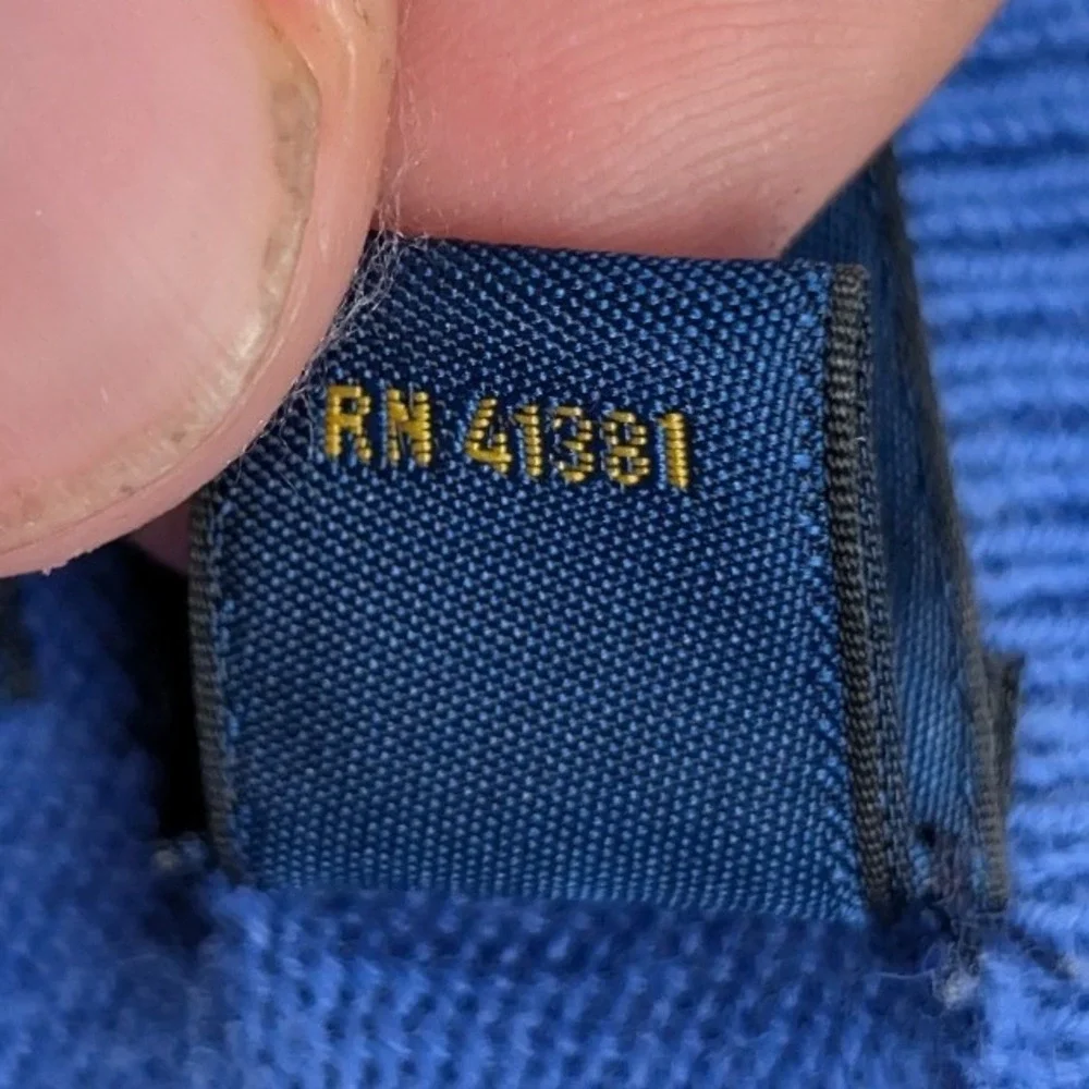Polo Ralph Lauren Sweater Men's L Blue V-Neck Pima Cotton Slim Fit Pony Preppy